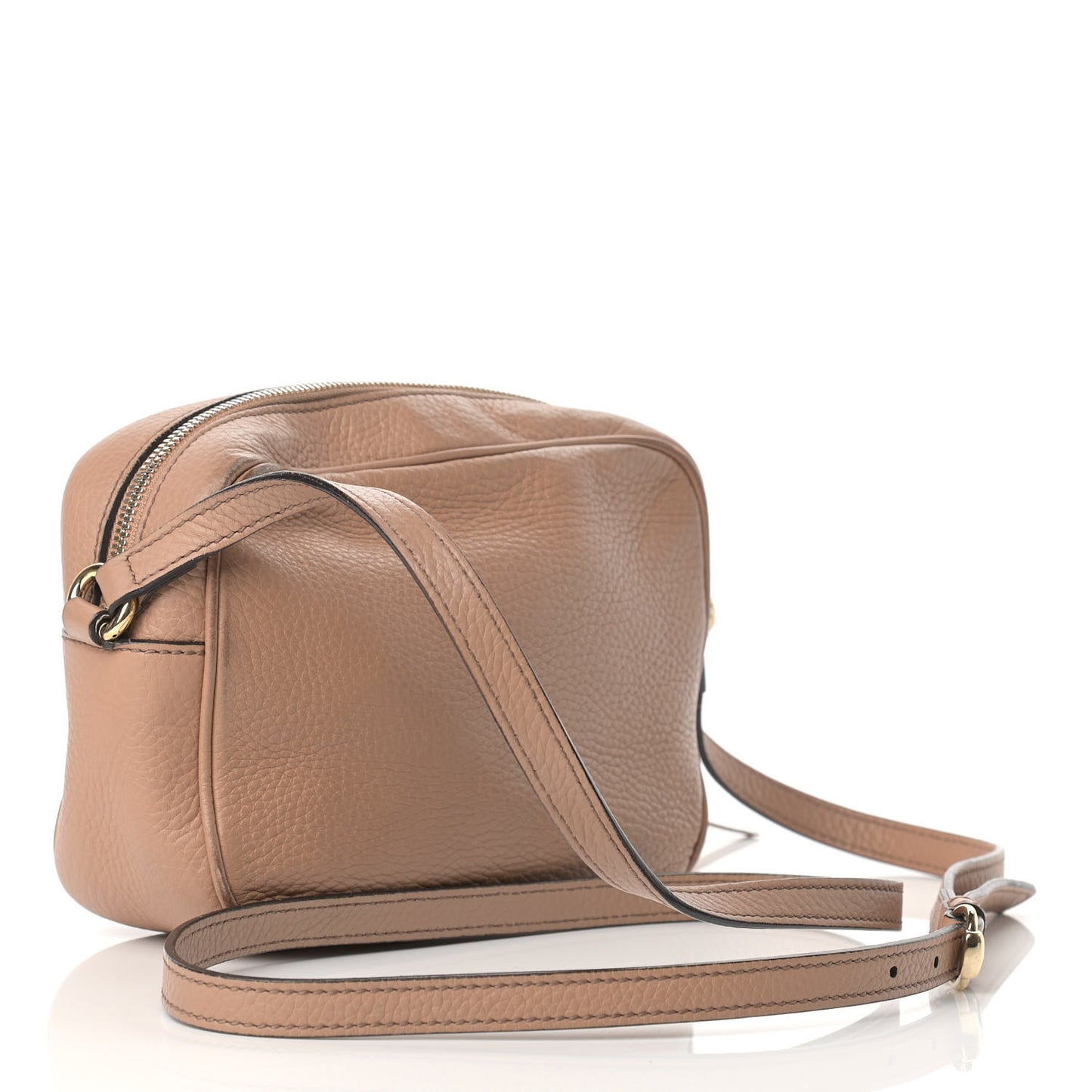 Pebbled Calfskin Small Soho Disco Bag Camelia