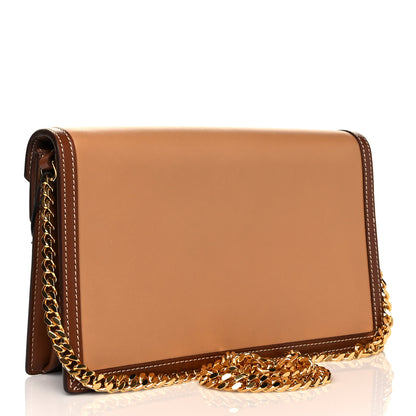Burberry Calfskin Small TB Envelope Clutch Bag Malt Brown 3 of 9