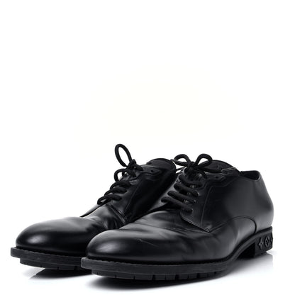 Louis Vuitton Calfskin Mens Formal Derby Shoes 8 Black 4 of 10