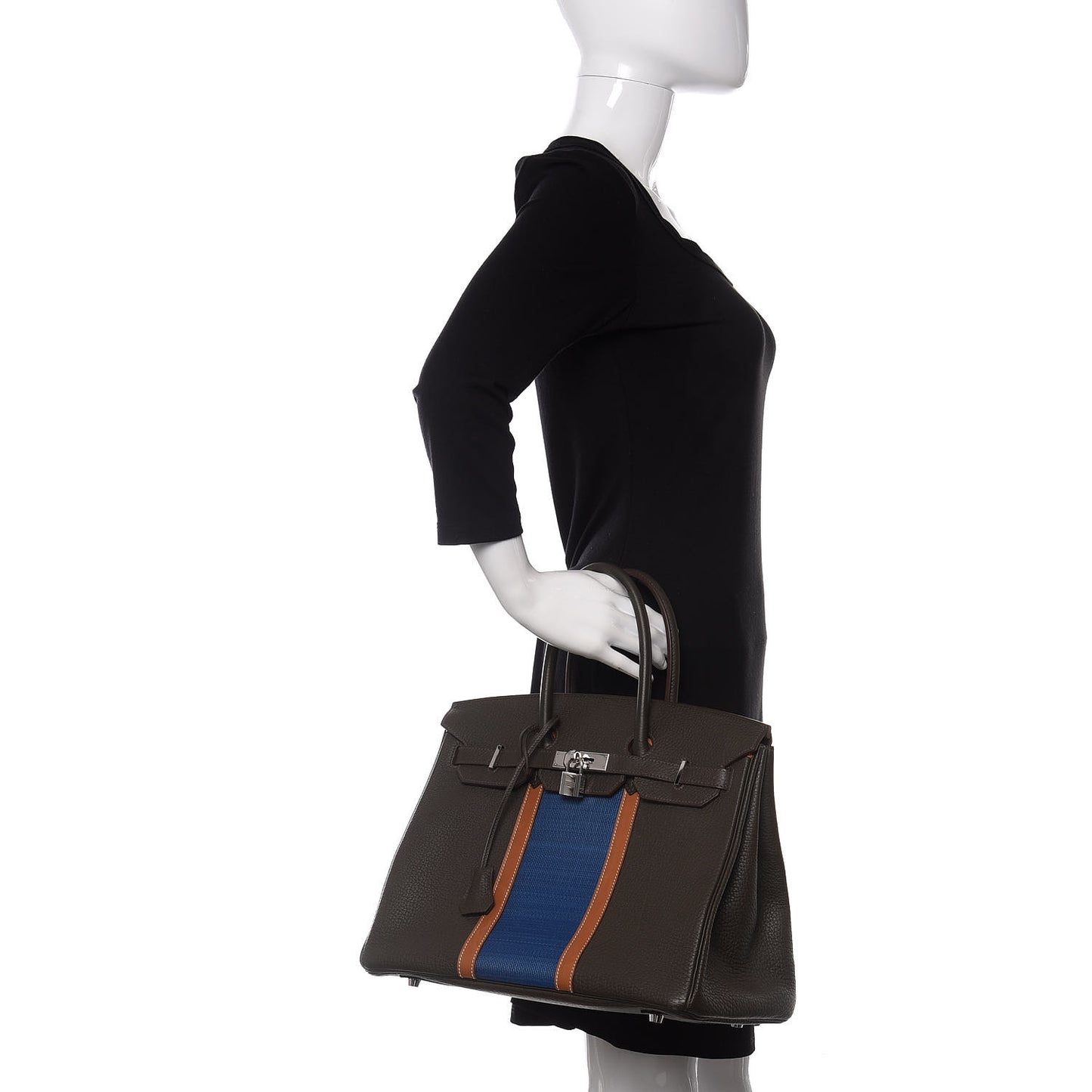 Fjord Barenia Crinoline Club Birkin 35 Eucalyptus Fauve Bleu Thalassa