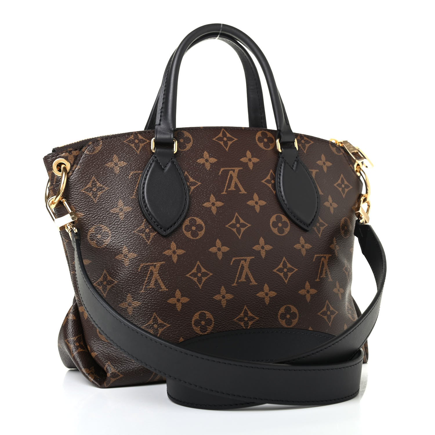 Louis Vuitton Monogram Flower Zipped Tote PM Black 2 of 4