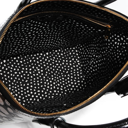 Louis Vuitton Vernis Kusama Infinity Dots Lockit MM Black 5 of 7