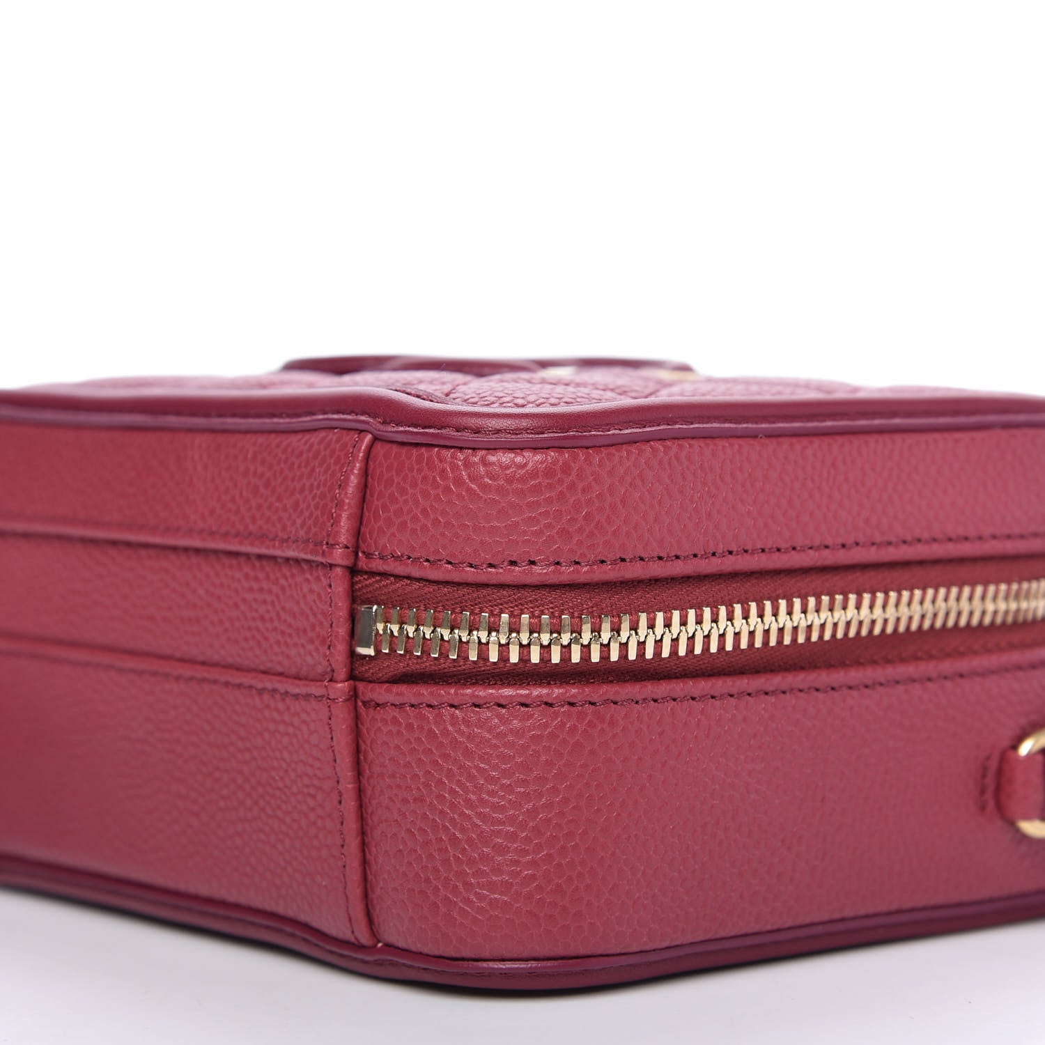 Chanel Caviar Quilted Small CC Filigree Vanity Case Burgundy 7 of 11
