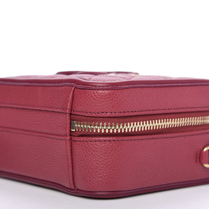 Chanel Caviar Quilted Small CC Filigree Vanity Case Burgundy 7 of 11