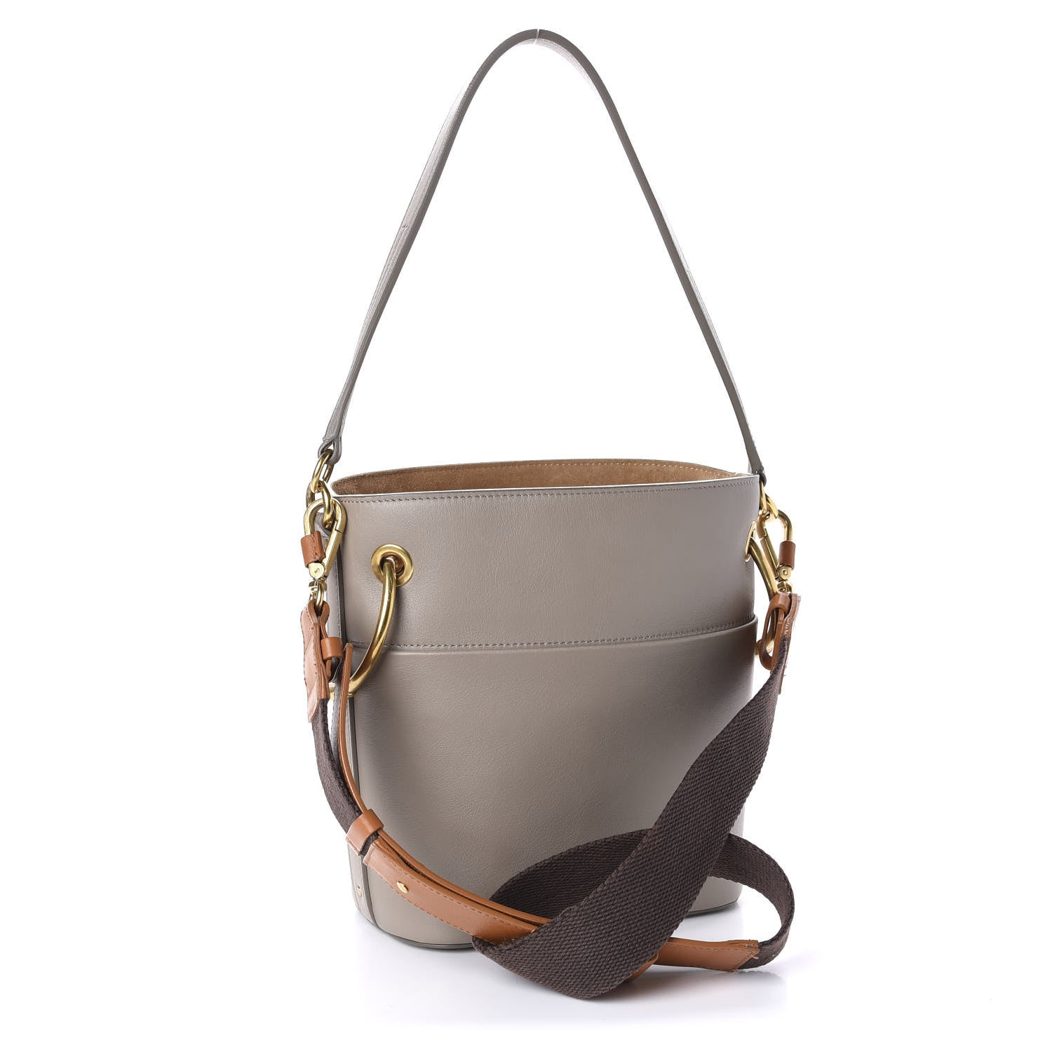 Chloe Smooth Calfskin Small Roy Bucket Bag Motty Grey 4 of 13