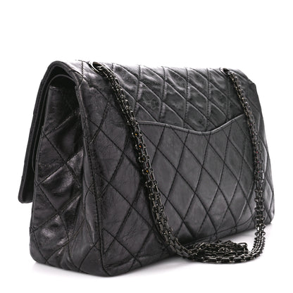 Chanel Metallic Aged Calfskin Quilted 2.55 Reissue 227 Flap So Black 3 of 10