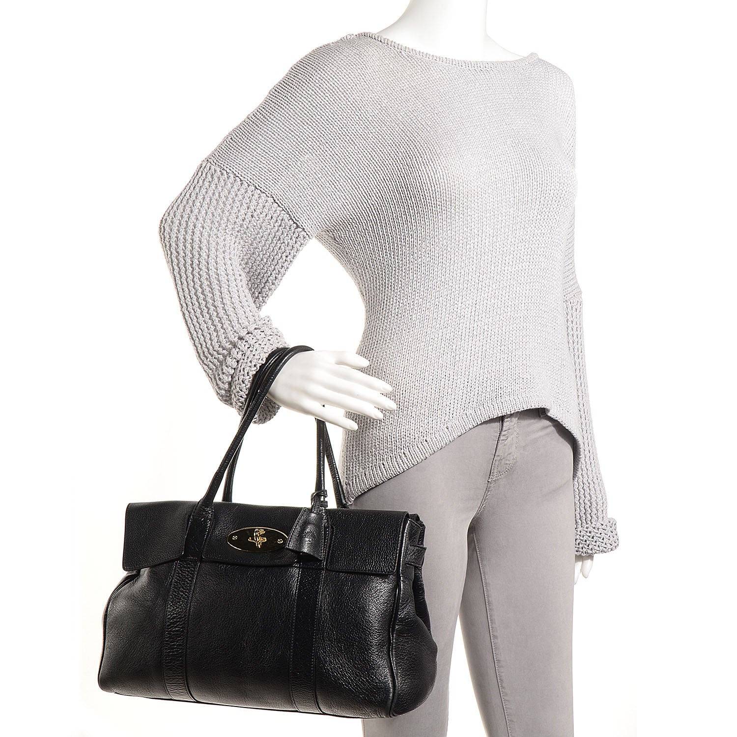 Mulberry Natural Leather Bayswater Black 2 of 12
