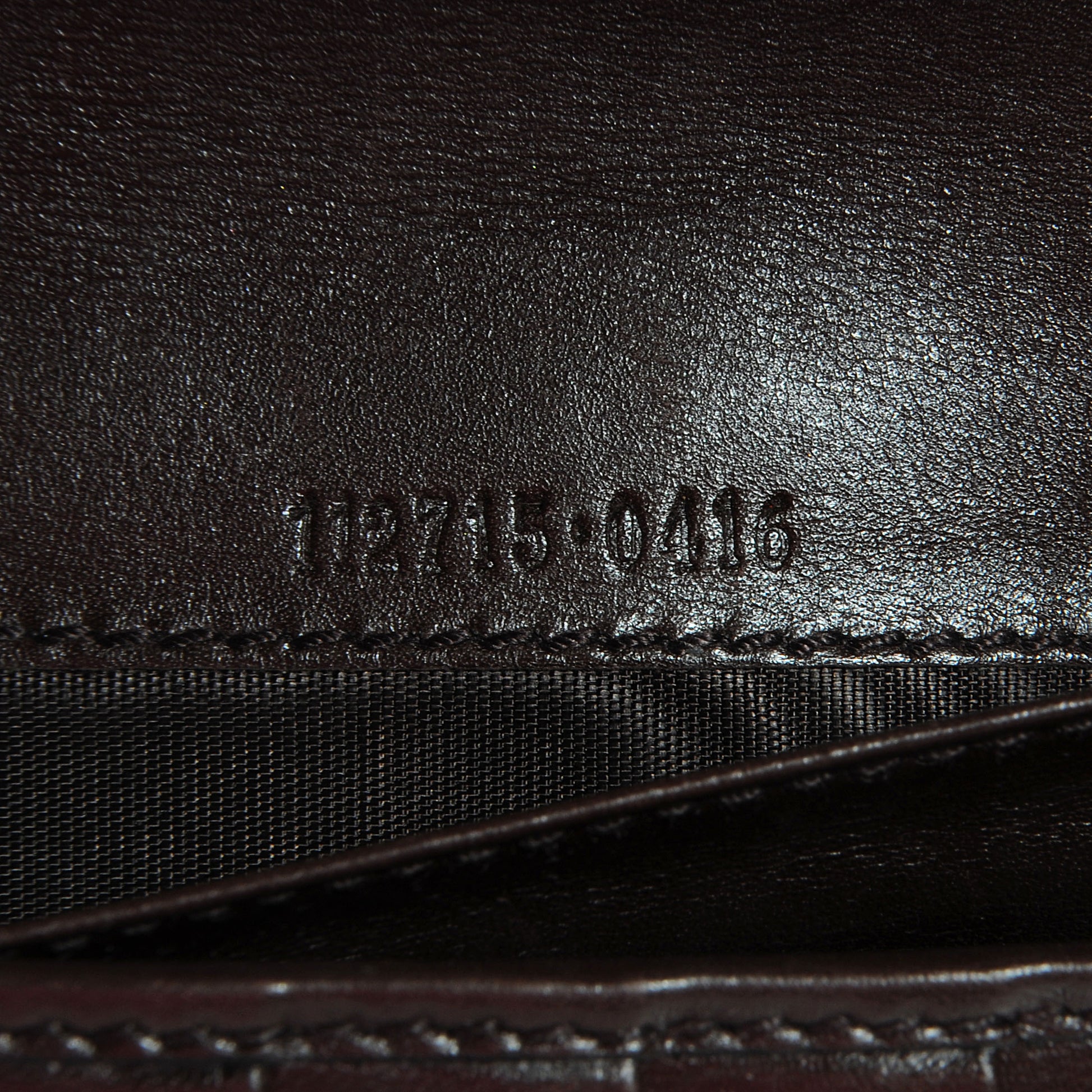 Gucci Guccissima Margaux Calfskin Metal Bar Continental Flap Wallet Chocolate 7 of 8