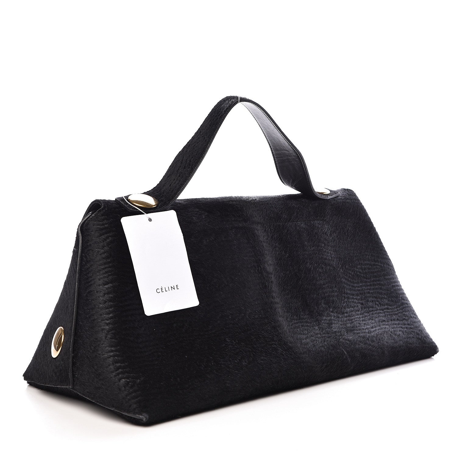 Celine Pony Hair Orb Bag Black 3 of 13