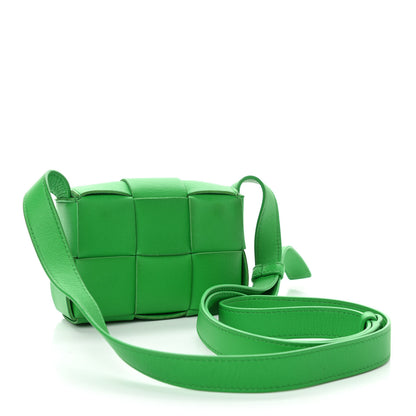 Bottega Veneta Lambskin Maxi Intrecciato Extra Mini Cassette Crossbody Bag Parakeet 3 of 10