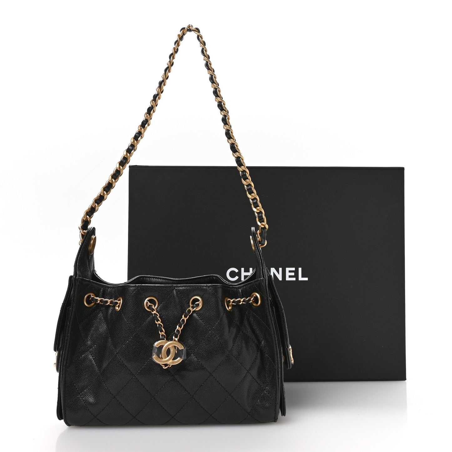 Caviar Quilted Mini Chanel 25 Handbag Black