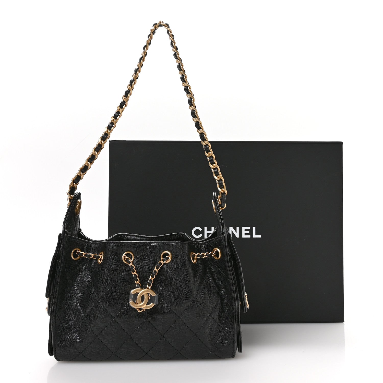Chanel Caviar Quilted Mini Chanel 25 Handbag Black 10 of 10