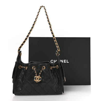 Chanel Caviar Quilted Mini Chanel 25 Handbag Black 10 of 10