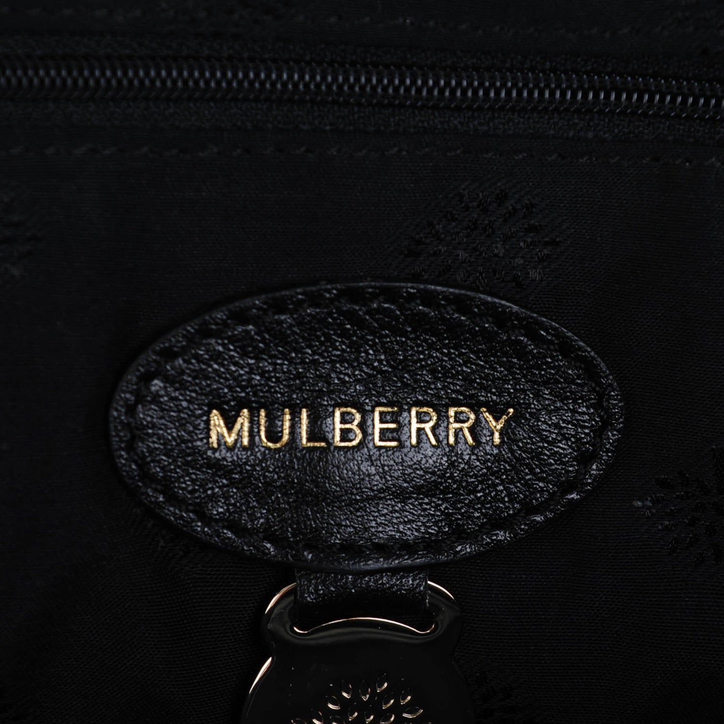 Glossy Goatskin Medium Del Rey Satchel Black