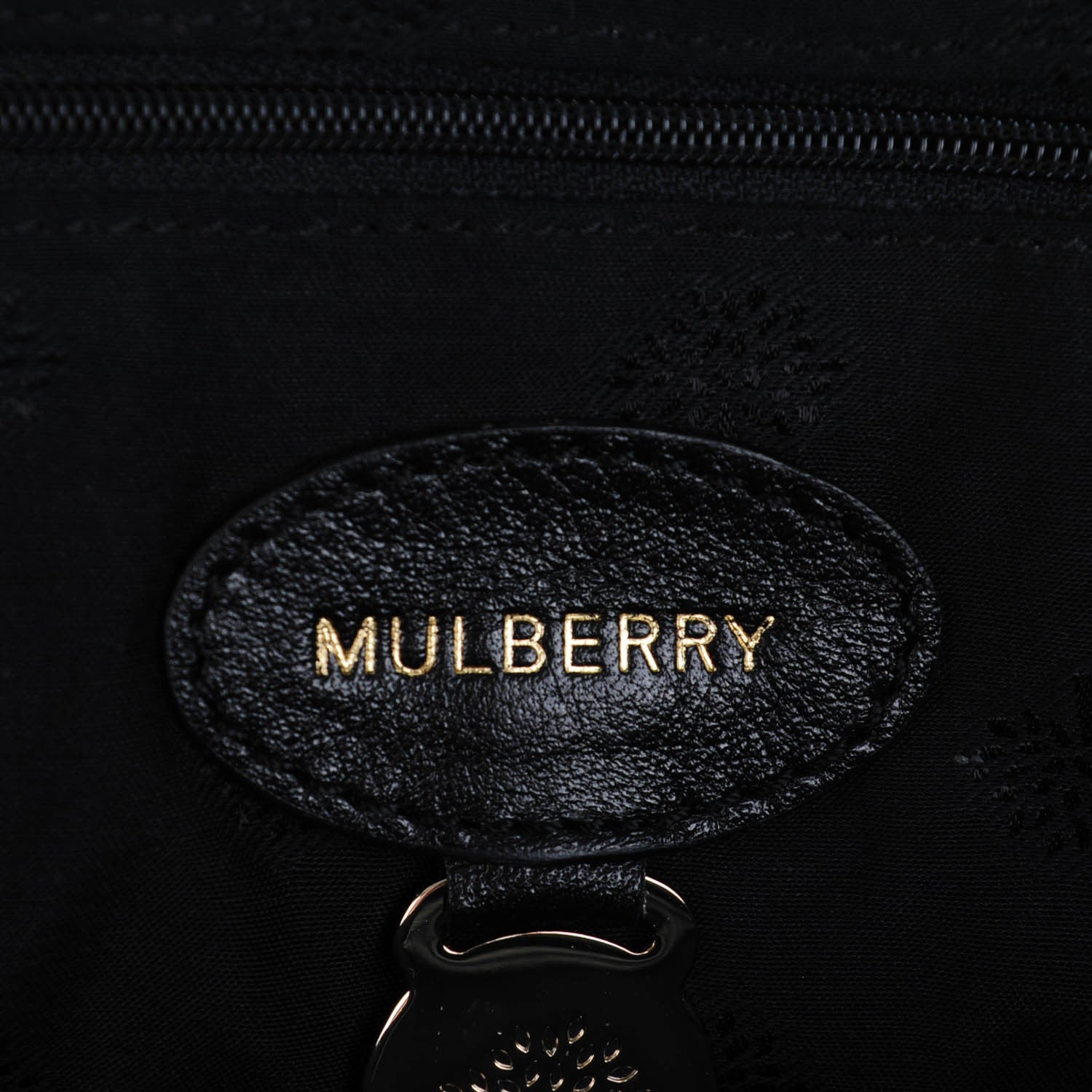 Mulberry Glossy Goatskin Medium Del Rey Satchel Black 6 of 8