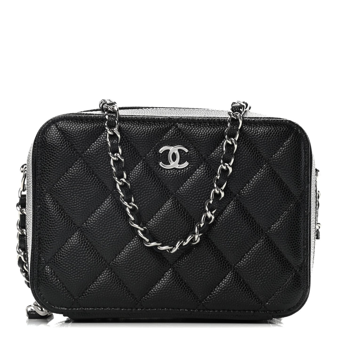 Caviar Quilted Camera Bag Black
