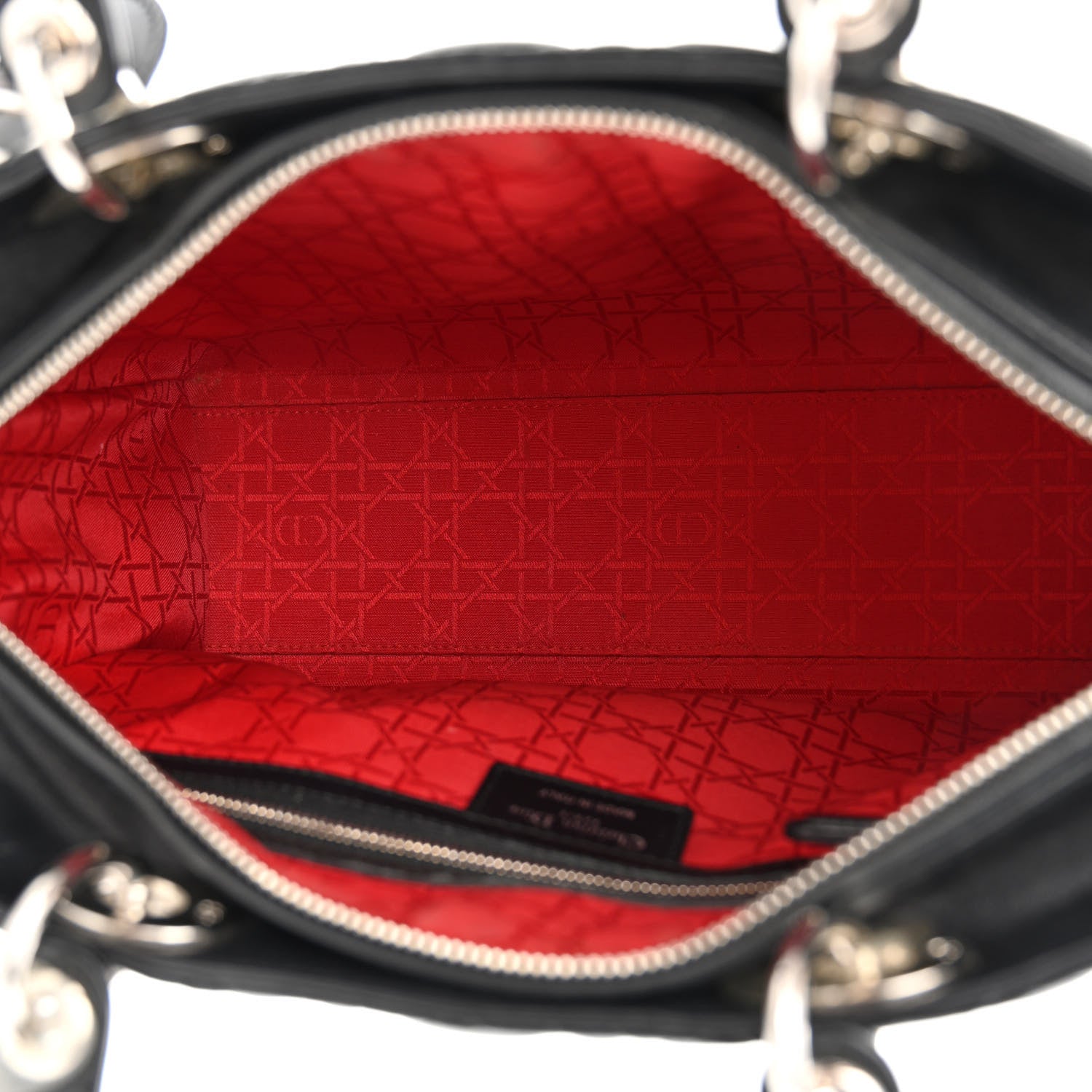 Christian Dior Lambskin Cannage Large Lady Dior Black 5 of 14