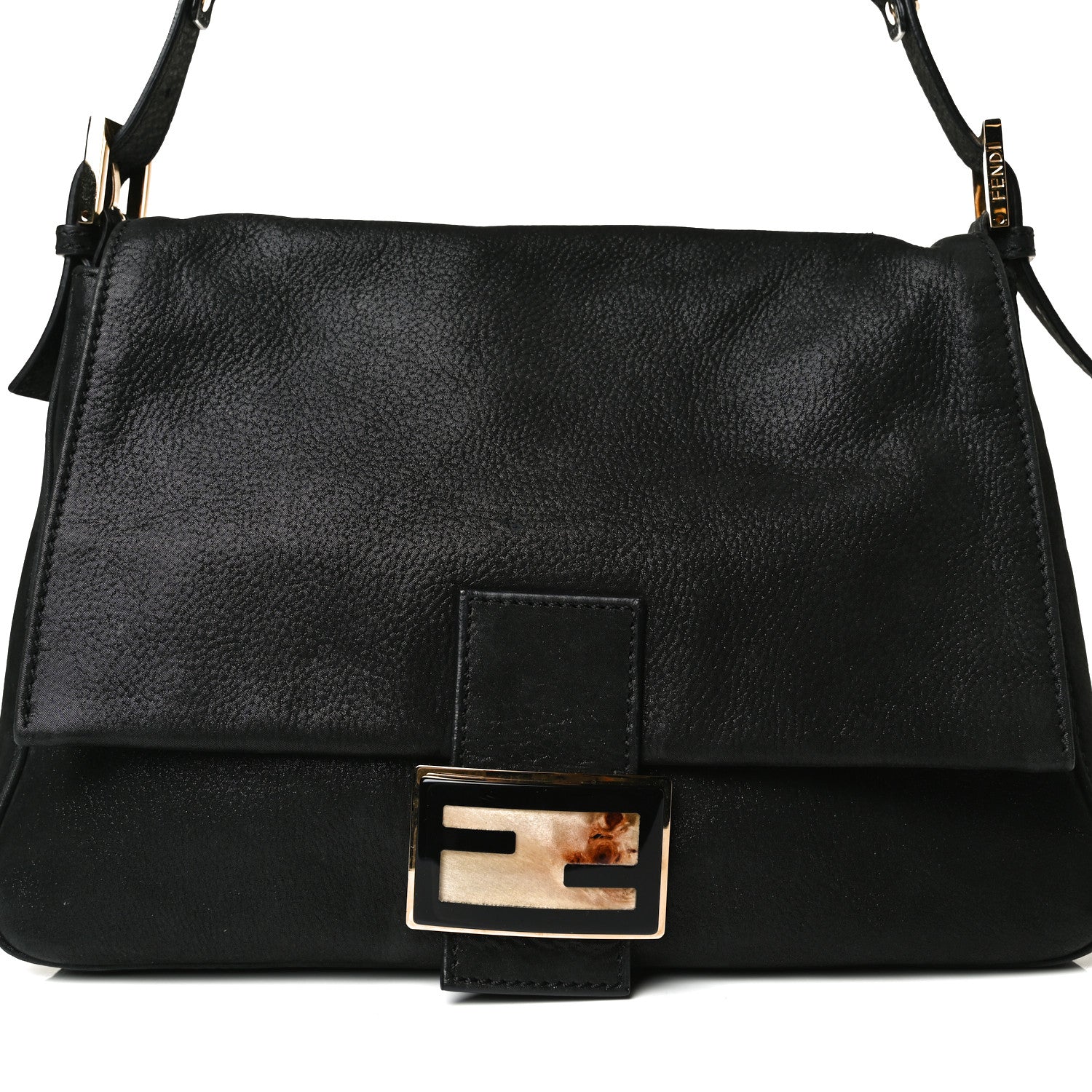 Fendi Vitello Savana Forever Mama Baguette Black 9 of 18