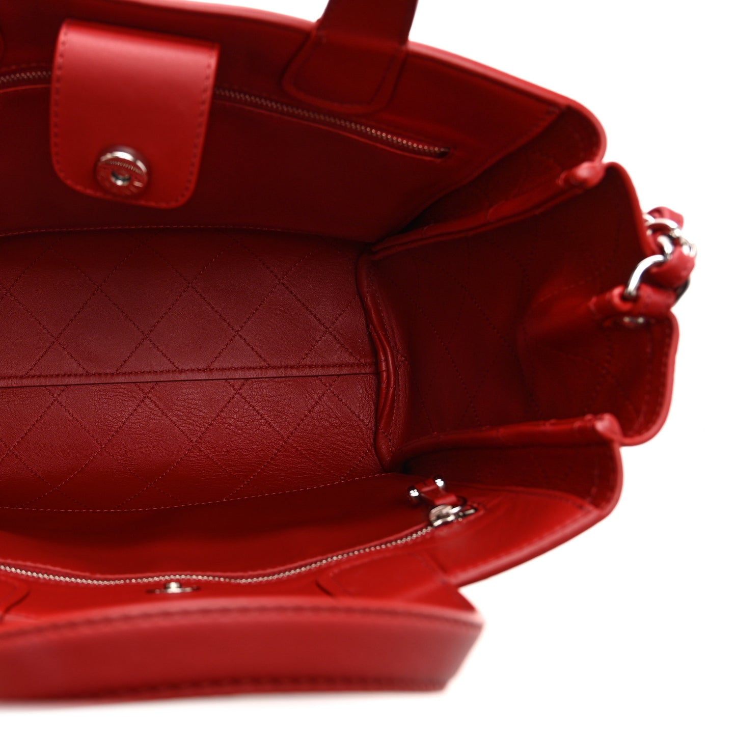 Bullskin Stitched Medium Shopping Bag  Red