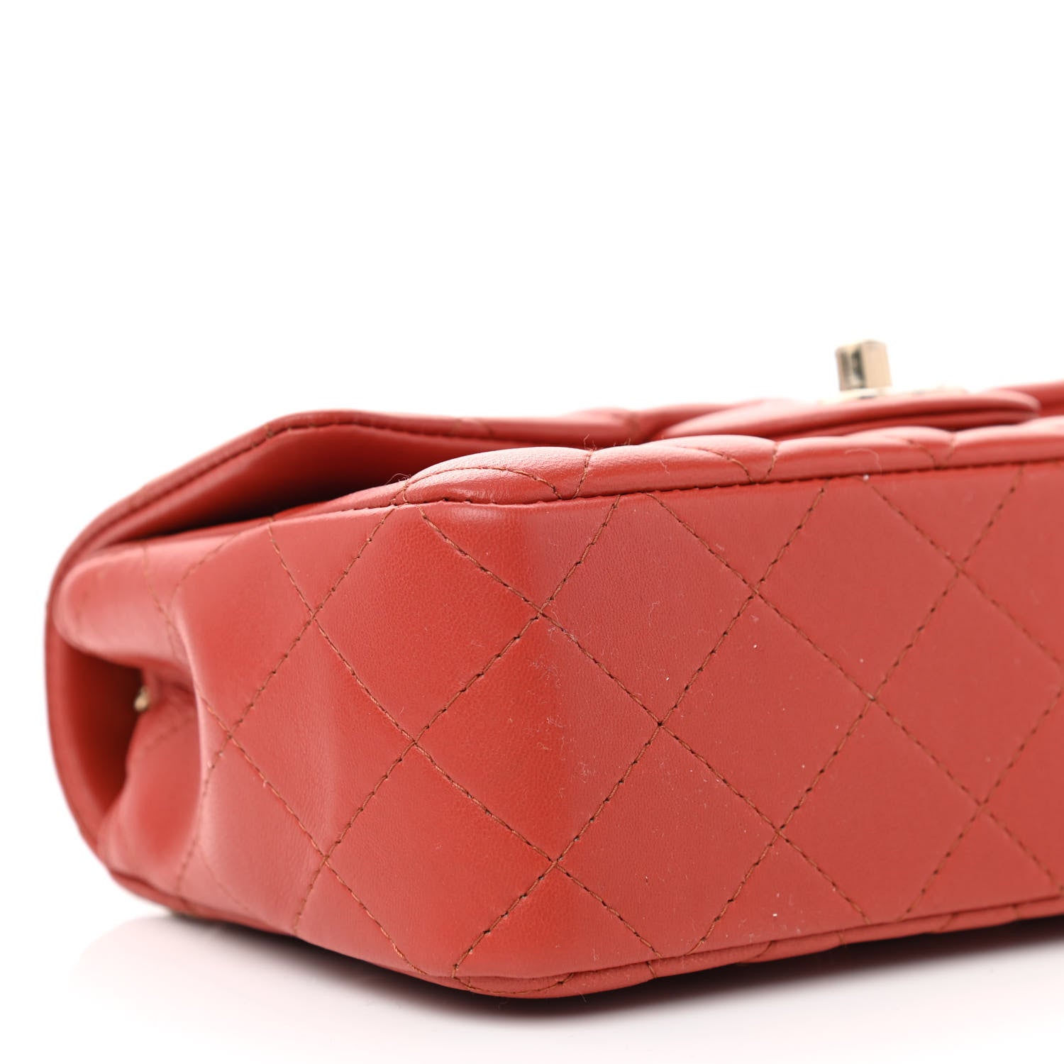 Chanel Lambskin Quilted Mini Rectangular Flap Brown 8 of 9
