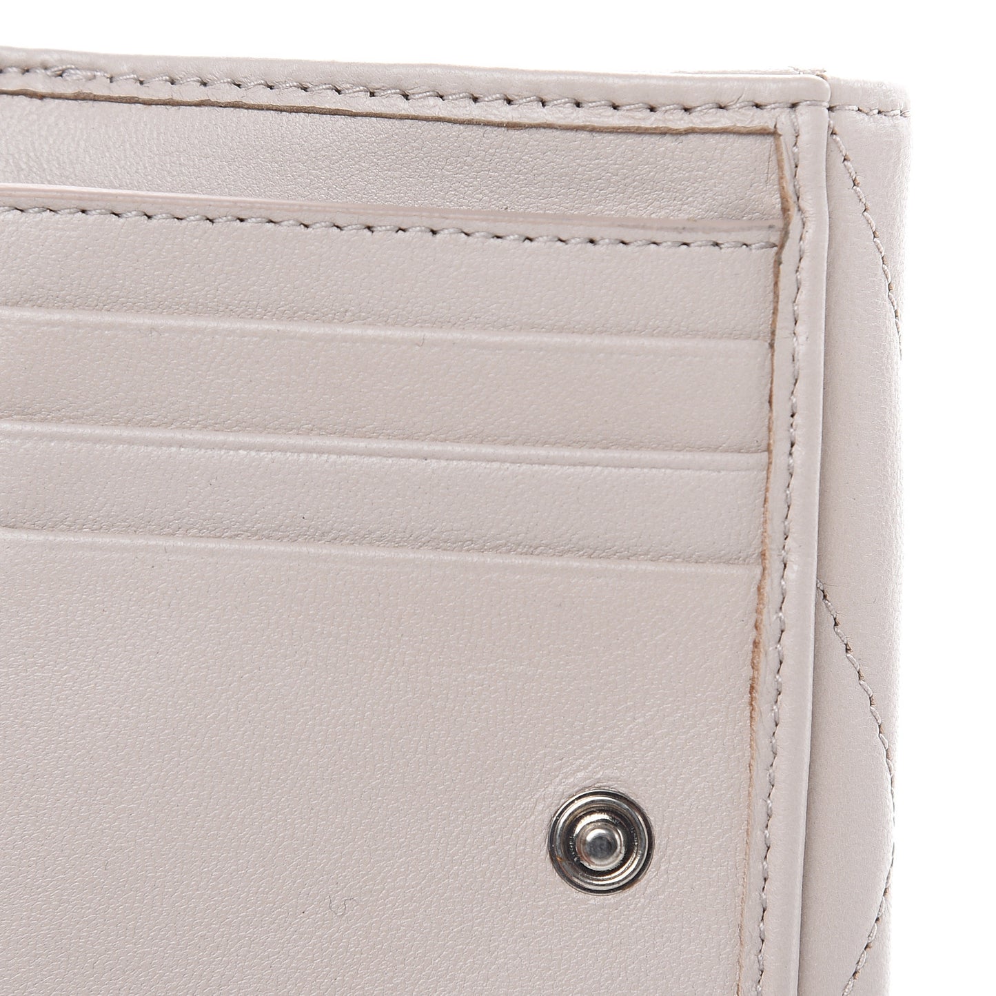 Lambskin Y Quilted Monogram Compact Loulou Wallet Nude Powder