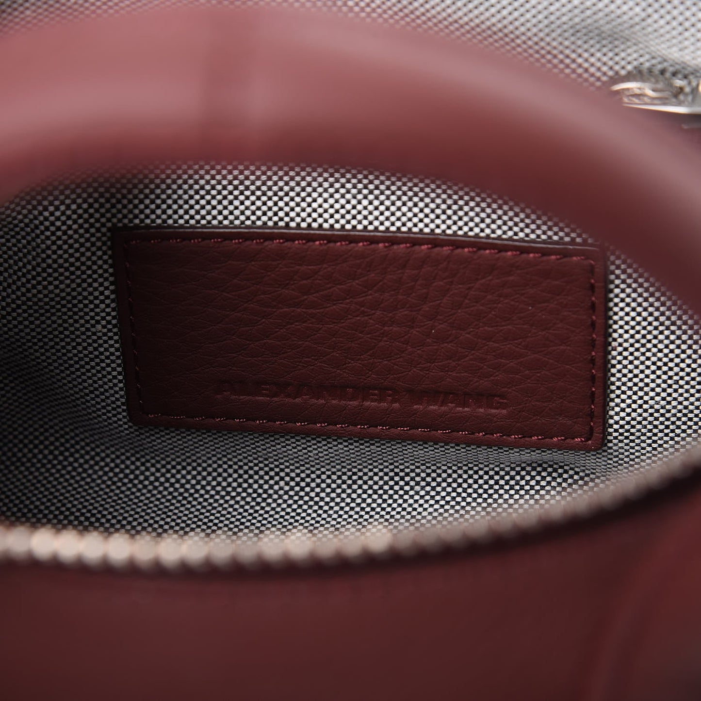 Calfskin Studded Mini Rockie Matte Beet Rodium Hardware