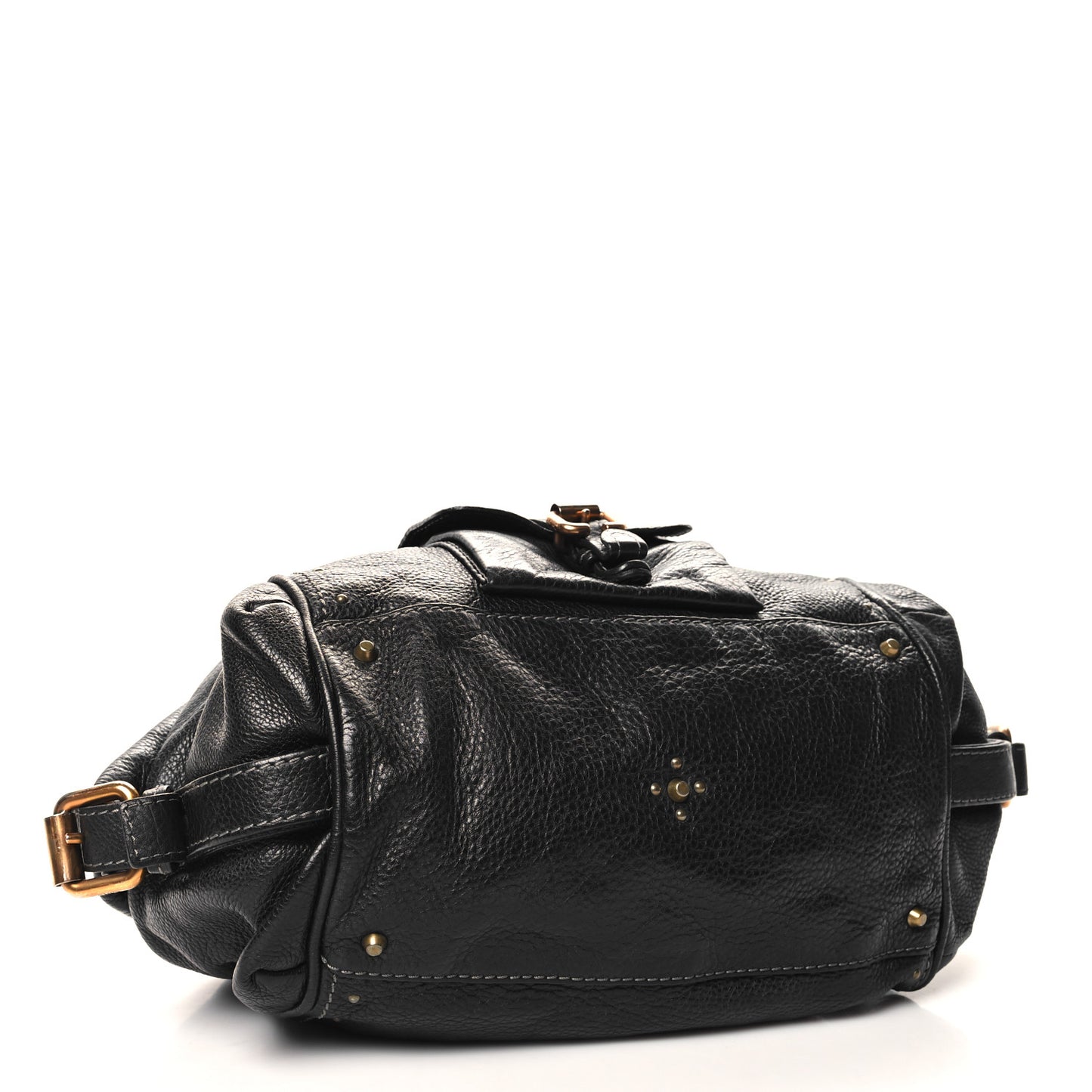 Calfskin Paddington Front Pocket Tote Black