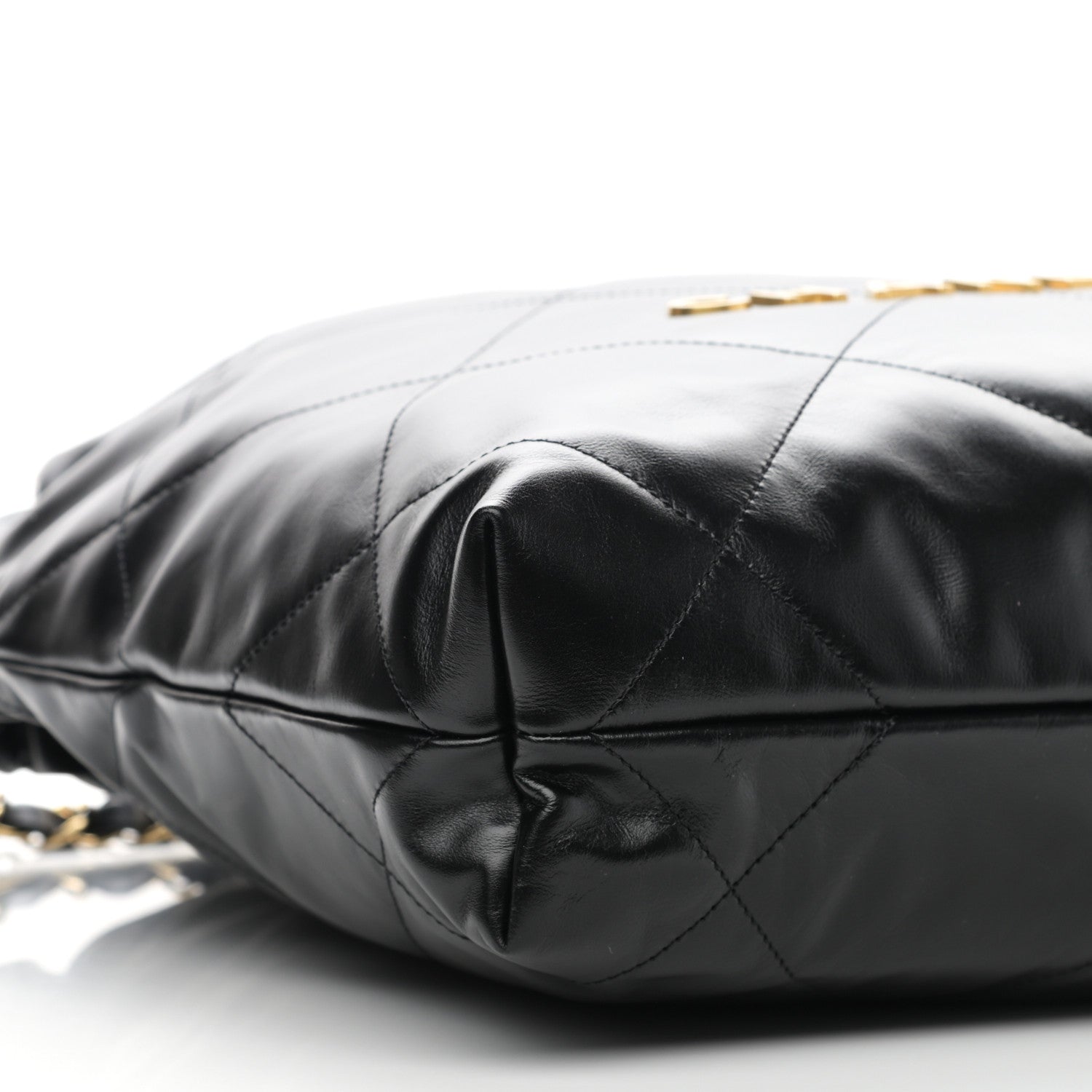 Chanel Shiny Calfskin Quilted Small Chanel 22 Black 10 of 12