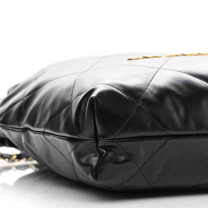 Chanel Shiny Calfskin Quilted Small Chanel 22 Black 10 of 12