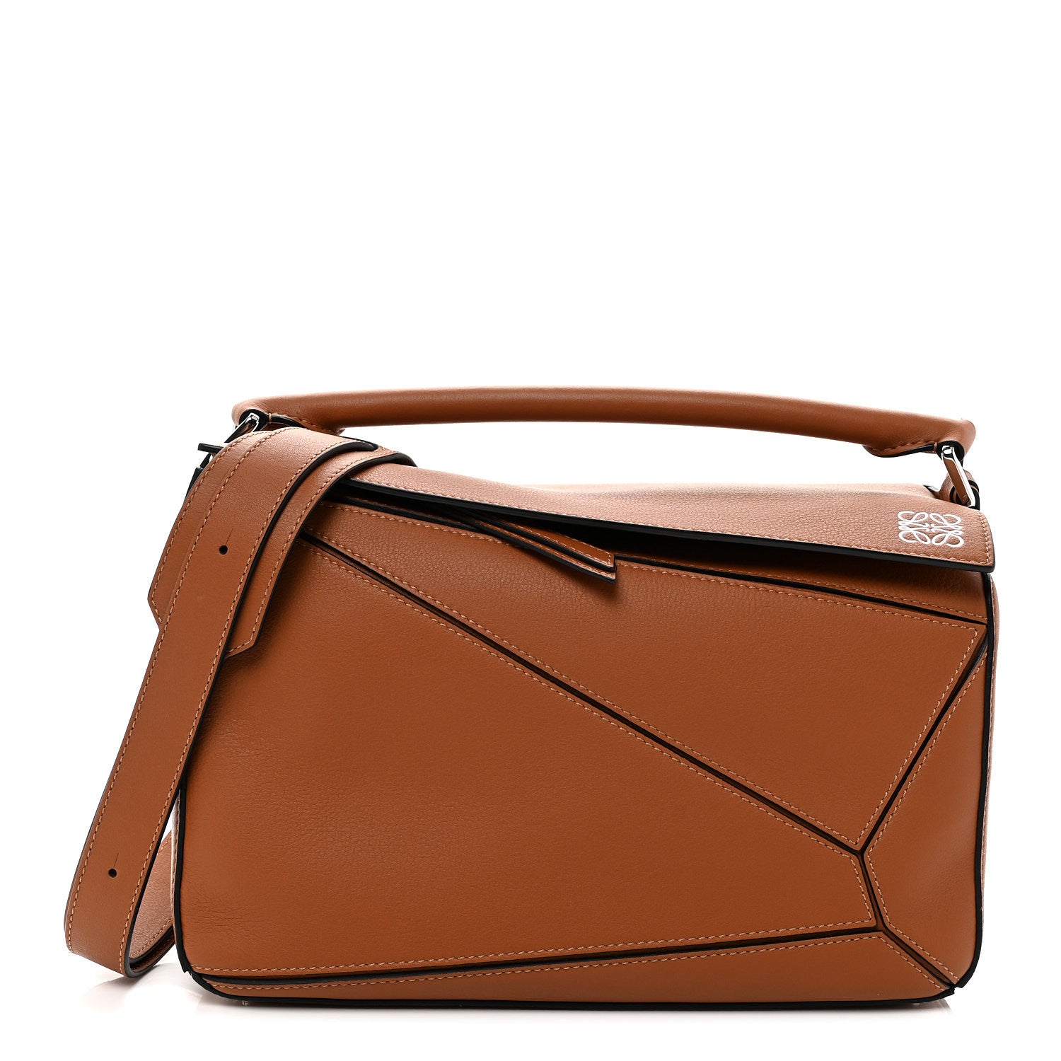 Loewe Calfskin Medium Puzzle Bag Tan 1 of 9