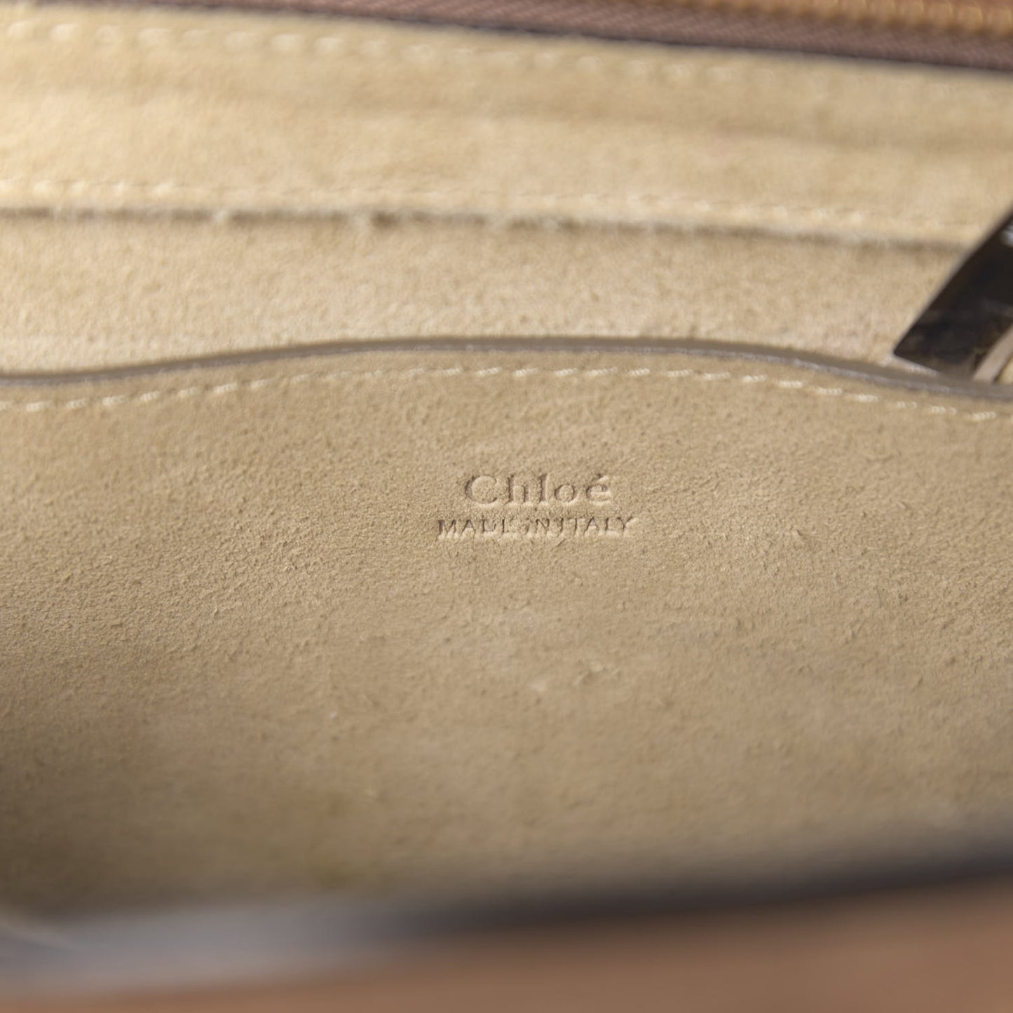 Calfskin Suede Small Pixie Bag Nougat