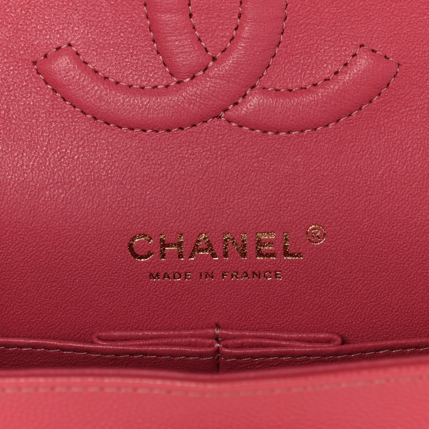 Caviar Quilted Medium Double Flap Pink