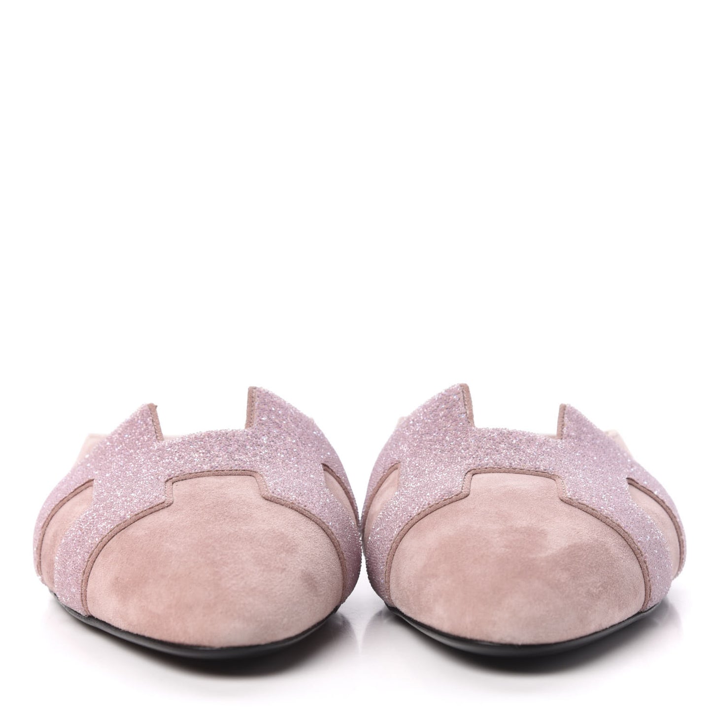 Suede Goatskin Crystal Roxane Mules 37.5 Rose