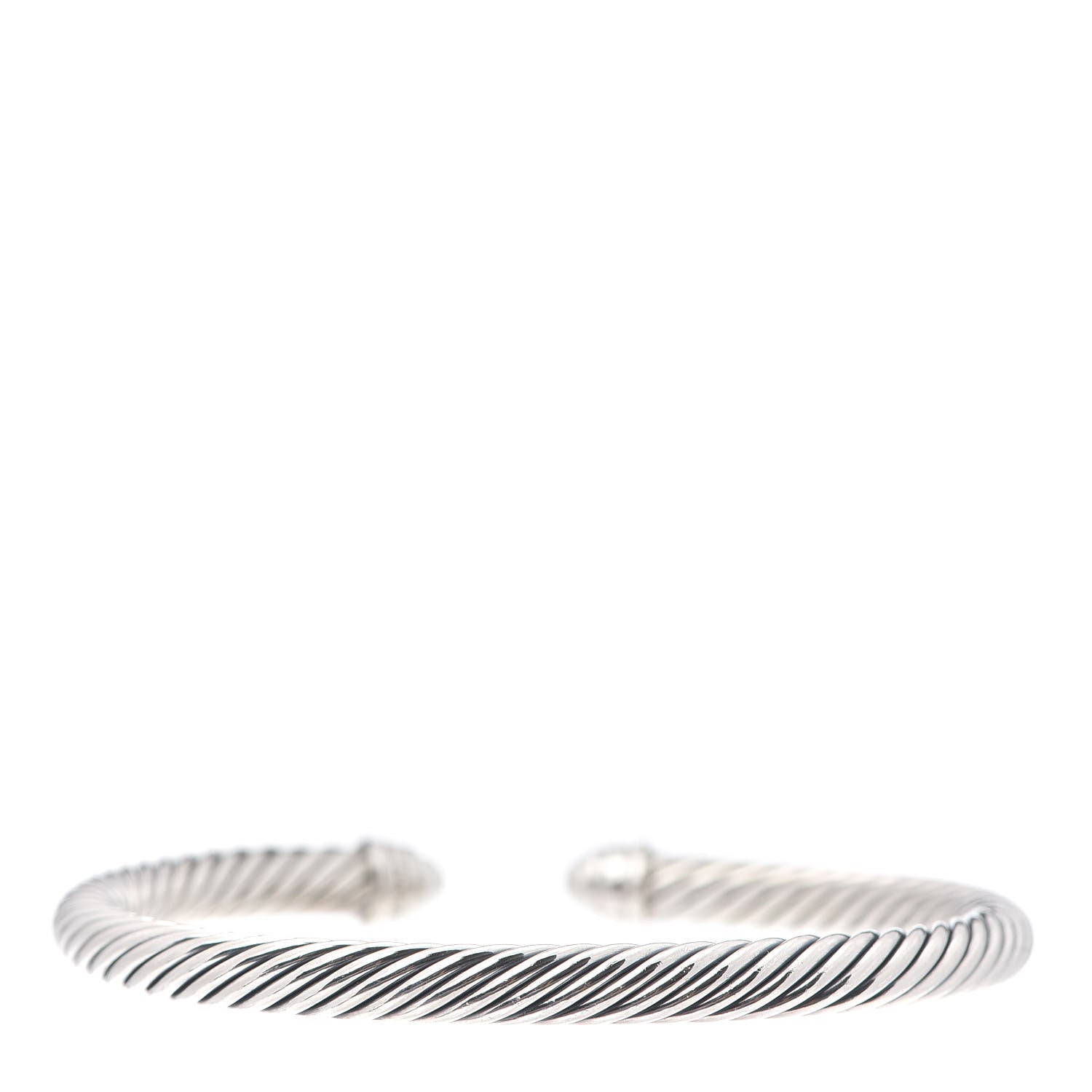 David Yurman Sterling Silver Diamond Pearl 5mm Cable Classics Bracelet 3 of 4