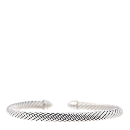 David Yurman Sterling Silver Diamond Pearl 5mm Cable Classics Bracelet 3 of 4