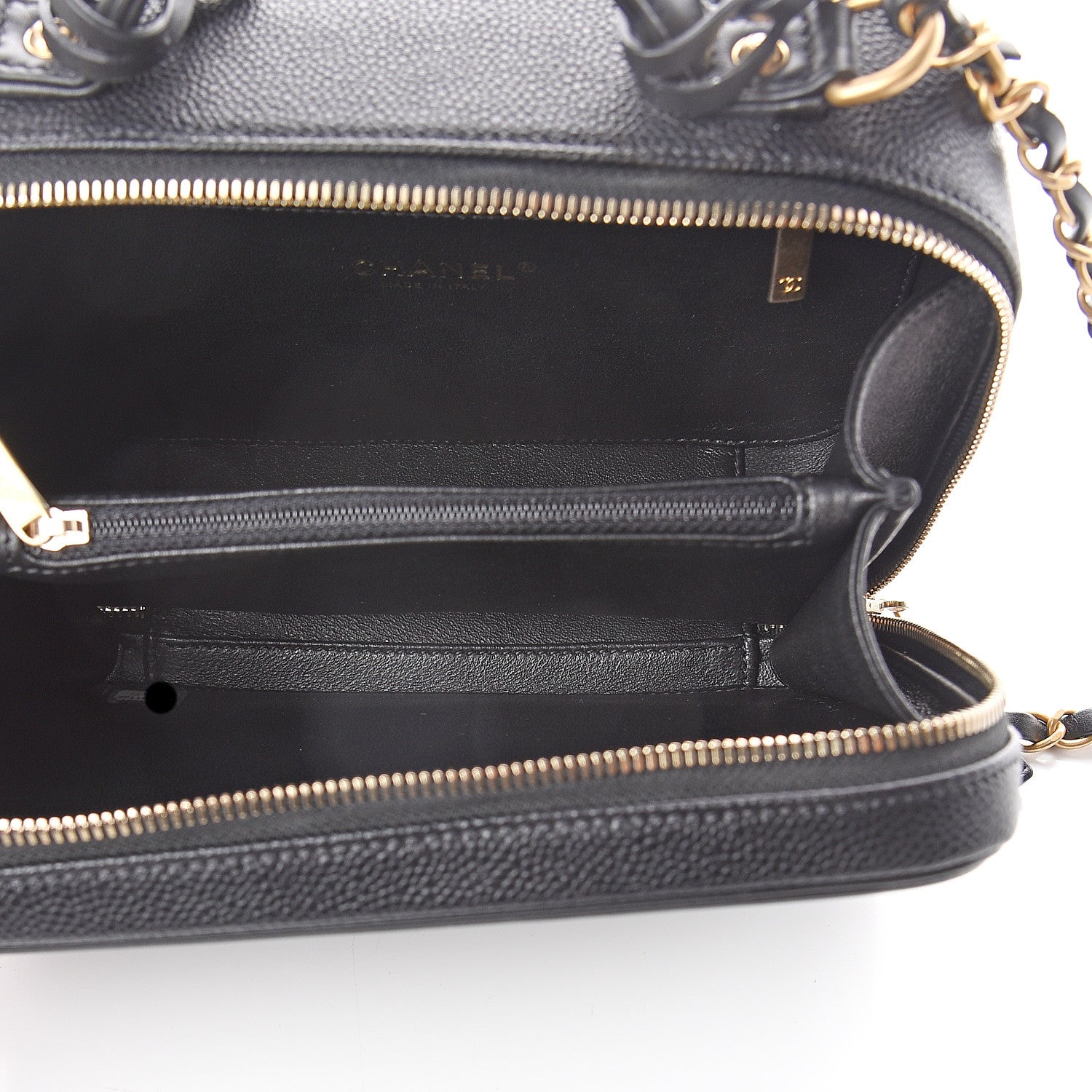 Chanel Caviar Quilted Medium CC Filigree Vanity Case Black 4 of 8
