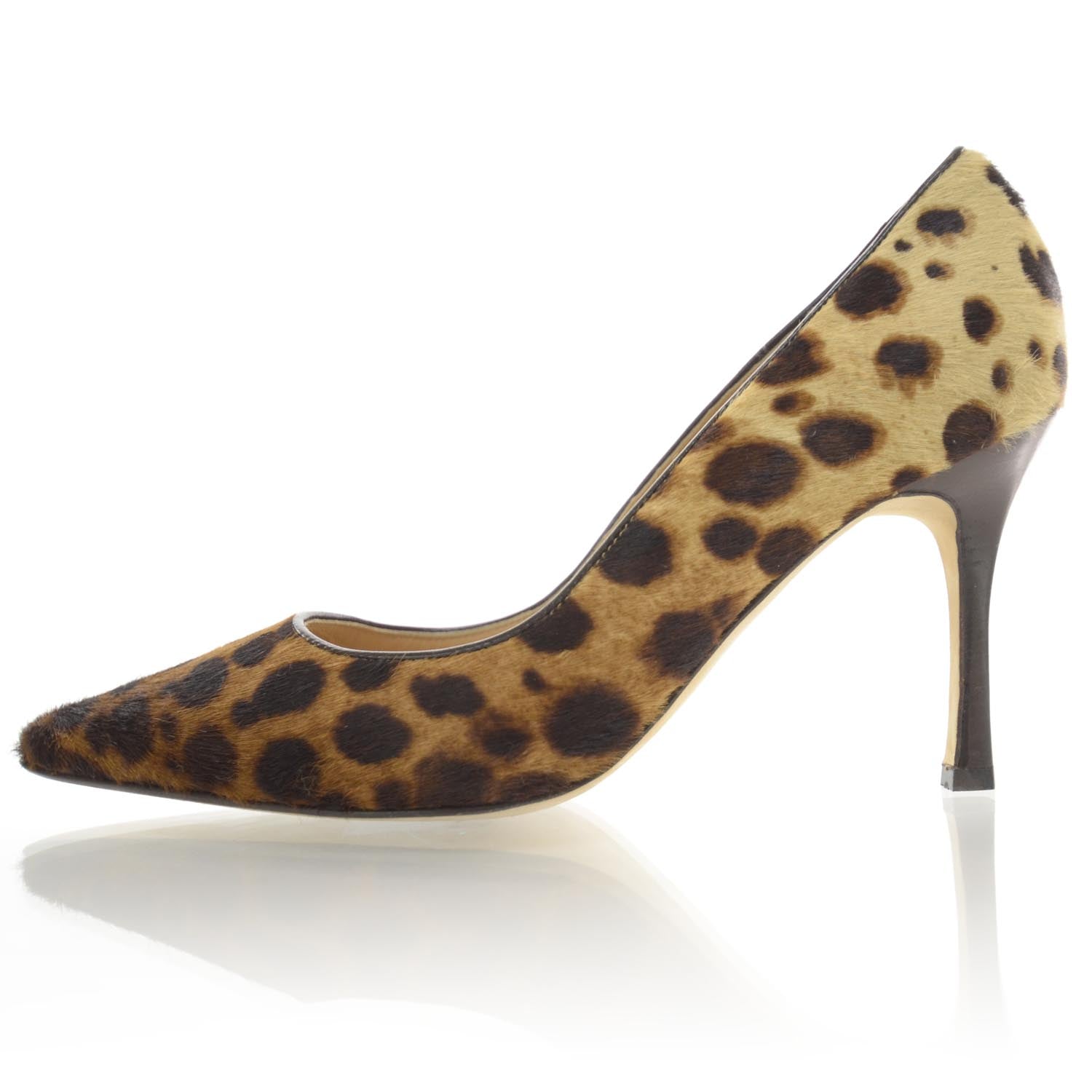 FASHIONPHILE MANOLOBLAHNIKPonyHairLeopardPumps37 1 of 6