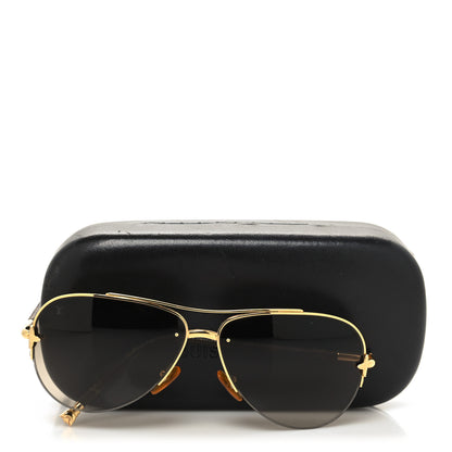 Louis Vuitton Monogram Petite Viola Pilote Aviator Sunglasses Z0571U Brown 8 of 8