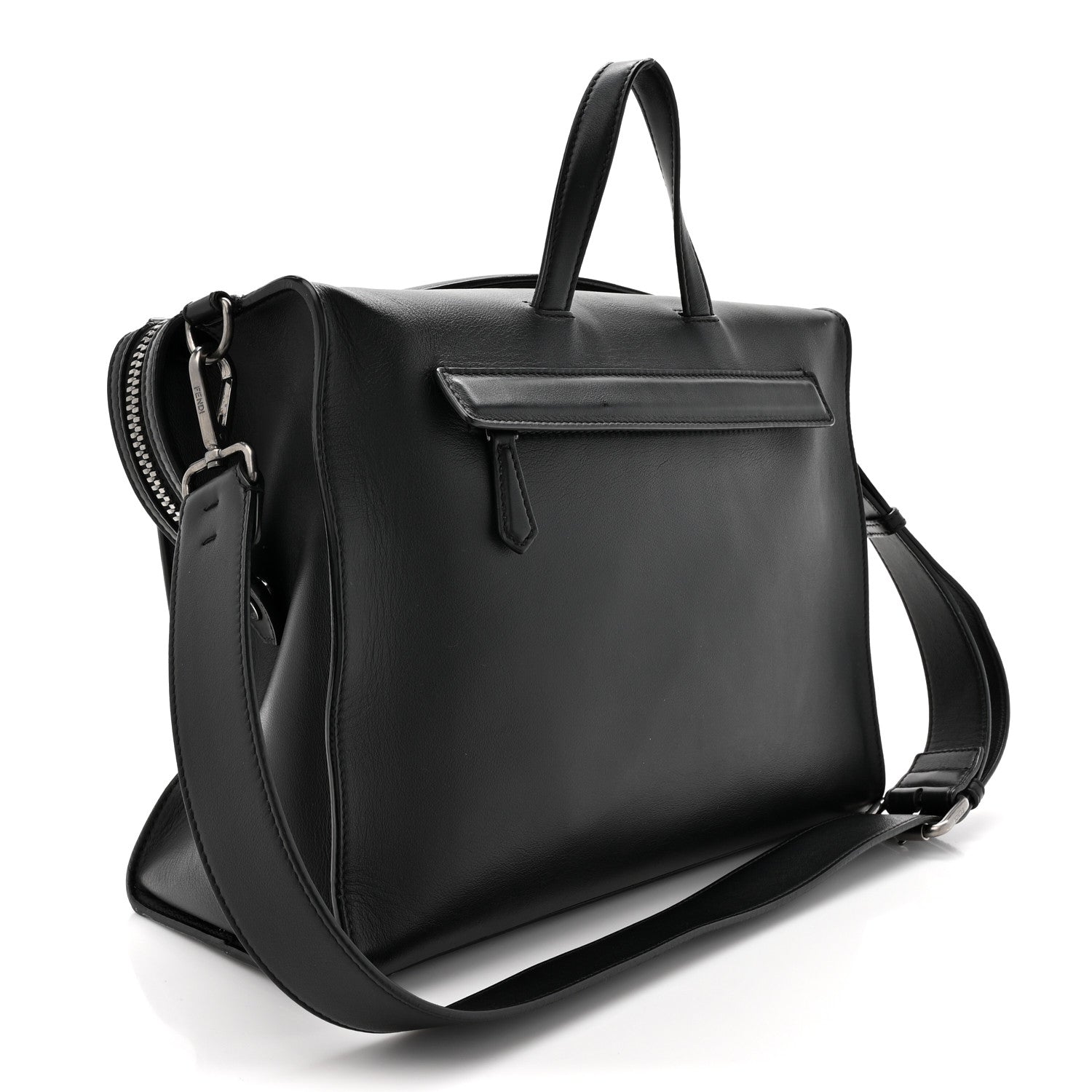 Fendi Vitello Grace Lui Urban Briefcase Black 3 of 13