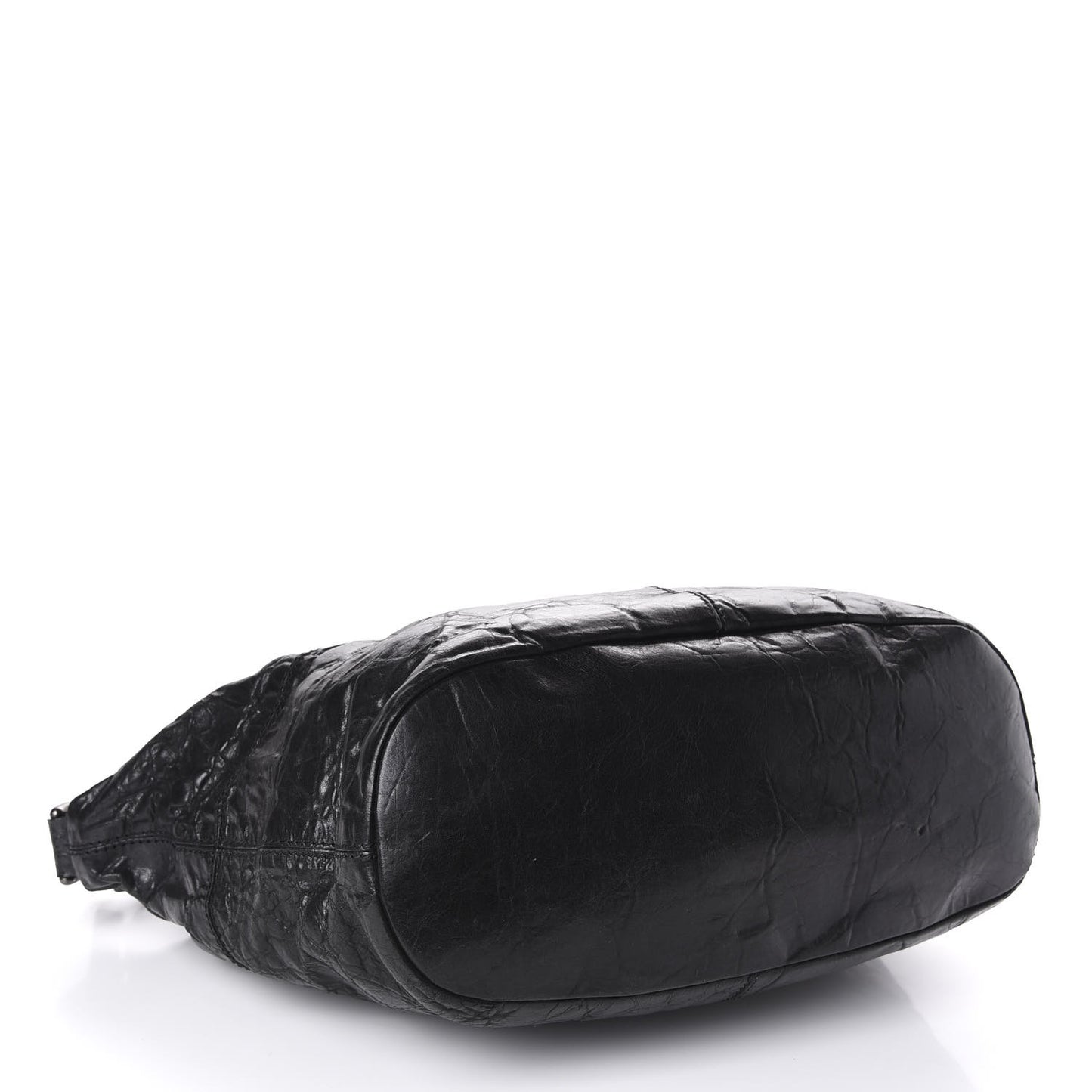 Wrinkled Lambskin Medium Nightingale Black