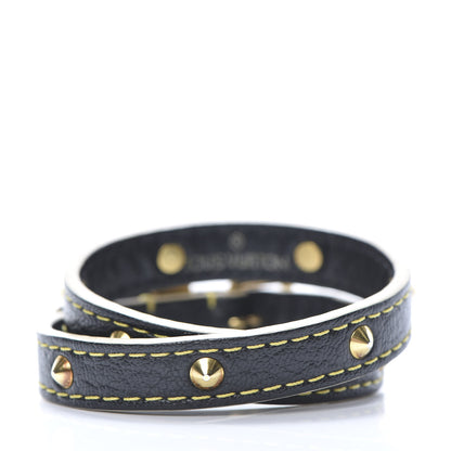 Louis Vuitton Suhali Double Tour Bracelet Black 3 of 6