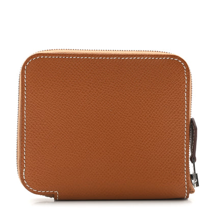 Hermes Epsom Silk'in Compact Wallet Gold 1 of 8