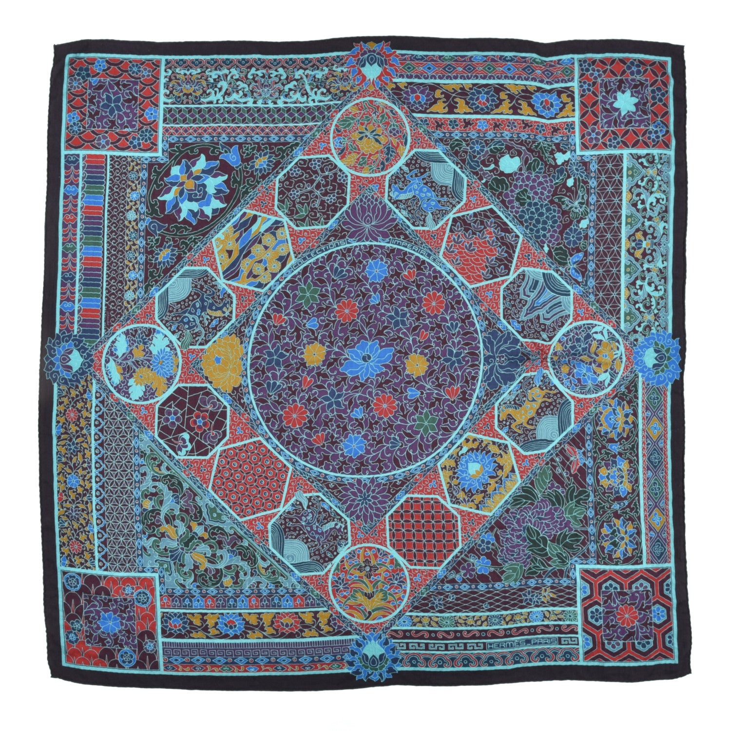 Hermes Cashmere Silk Collections Imperiales Shawl 140 1 of 8
