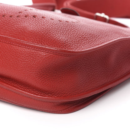 Hermes Taurillon Clemence Evelyne III GM Rouge Casaque 7 of 9