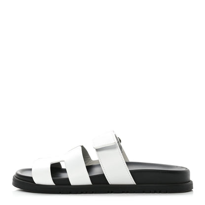 Hermes Calfskin Womens Chypre Sandals 36 White 1 of 9