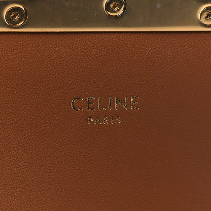 Celine Canvas Calfskin Triomphe Embroidered Teen Triomphe Bag Fox Red 6 of 9