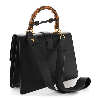 Gucci Moon Calfskin Web Large Dionysus Bamboo Top Handle Bag Black Bright Evergreen Hibiscus Red 3 of 10