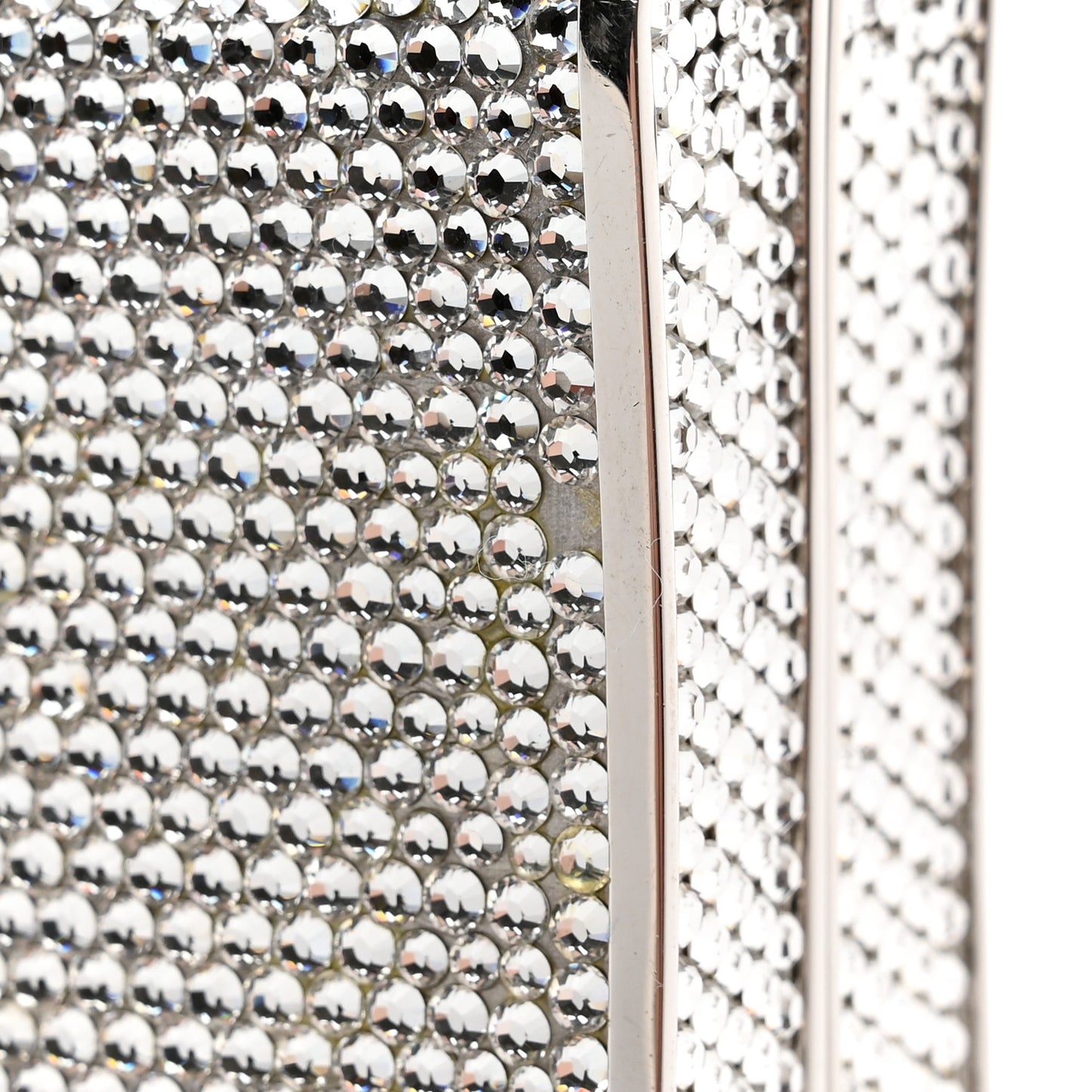 Swarovski Crystal Minaudiere Clutch Silver