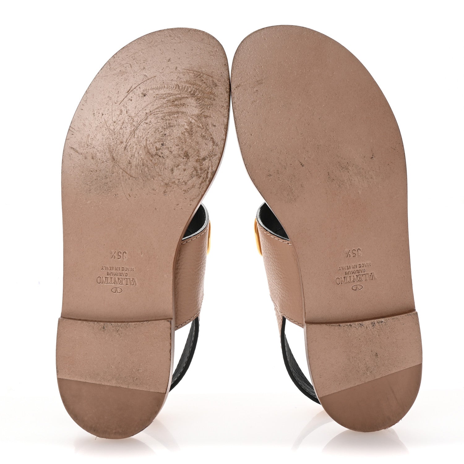 Valentino Garavani Grainy Cowhide Vlogo Slingback Flat Thong Sandals 35.5 Rose Cannelle 6 of 10