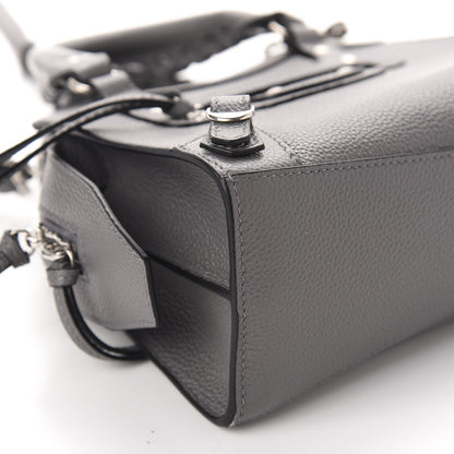 Balenciaga Grained Calfskin Neo Classic Silver Hardware Mini City Dark Grey 6 of 10